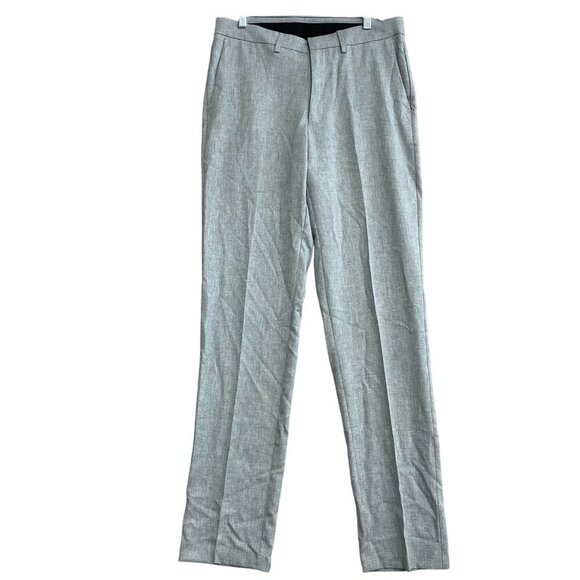 NWOT Haggar Men's 32x34 Grey Dress Pants Straight Fit Poly/Viscose Blend - Picture 2 of 7